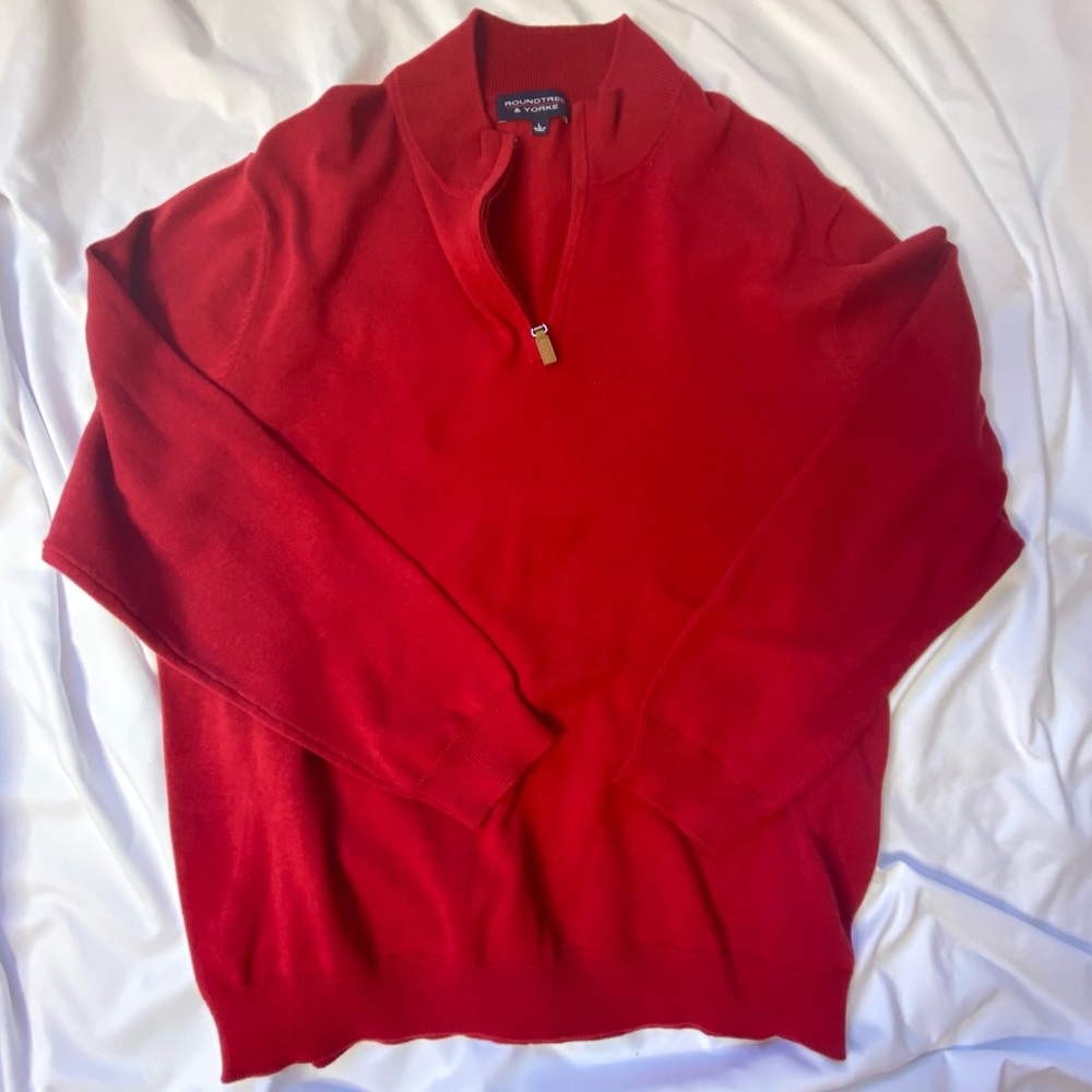 RoundTree & Yorke Long-Sleeve Mock Neck 1/4-Zip Pullover